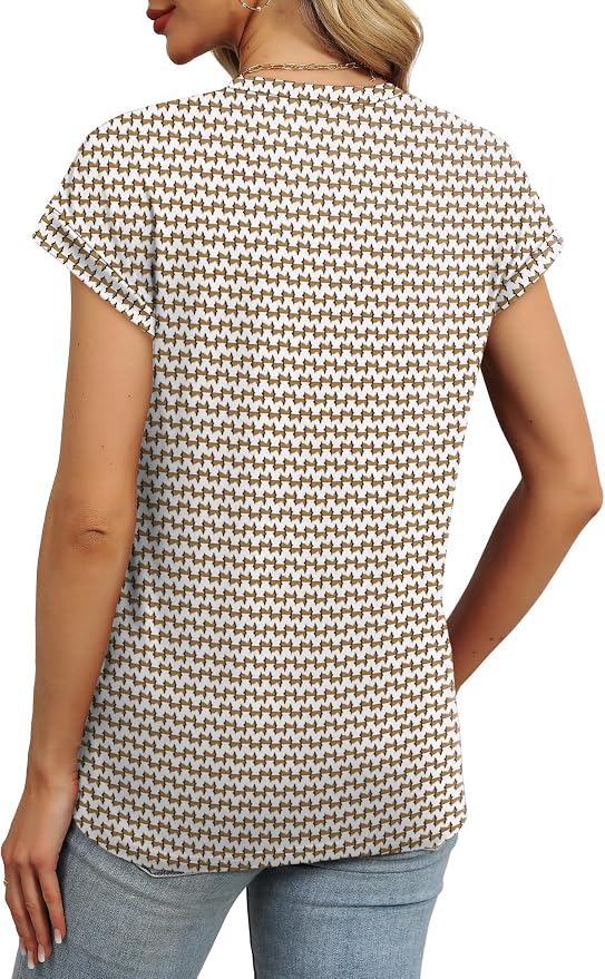 Alaroo Womens Summer Tops Short Sleeve Shirts Crew Neck Tshirt Cute Trendy Tunic Blouses (S-3XL) - Image 4