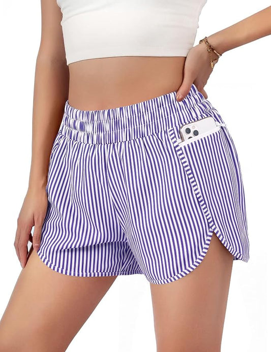 Blooming Jelly Women's Quick-Dry Running Shorts Workout Sport Layer Active Shorts with Pockets 1.75" by Bloomingjelly