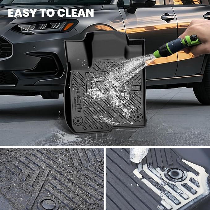 LASFIT Floor Mats & Trunk Mat for 11th Gen Honda Civic Hatchback(Not for Hybrid) 2026 2025 2024 2023 2022, All Weather Custom Fit TPE Car Floor Liners,1st & 2nd Row & Trunk Liner - Image 6
