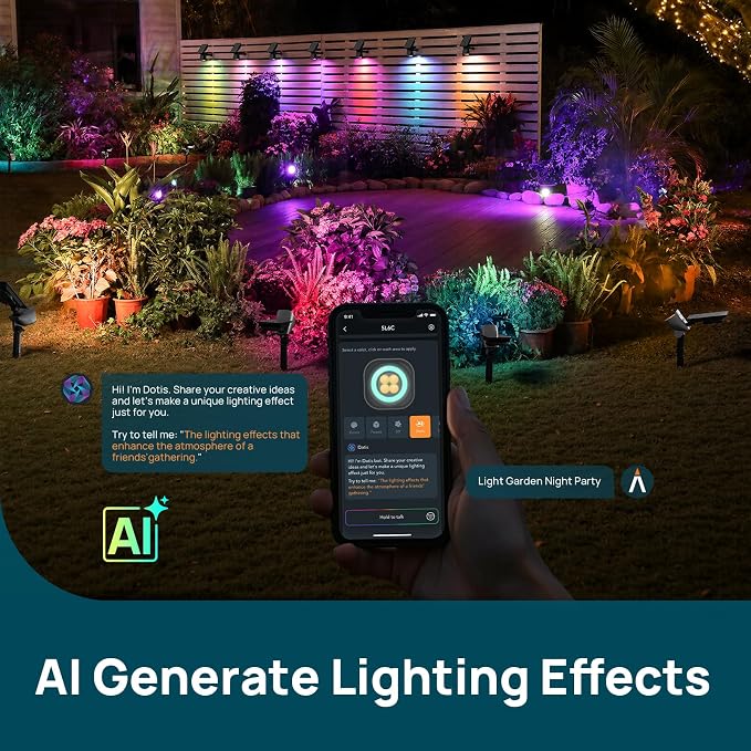 Linkind Smart Solar Lights Outdoor Waterproof SL6C, Dual-Ring Solar&USB Charging Solar Spotlights Outdoor Waterproof IP66, Color Changing Spot Light for Yard, Tree, Landscape, House, 1 Pack - Image 7