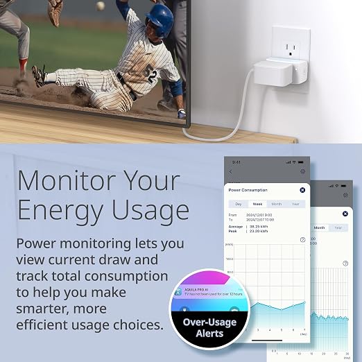 D-Link PM-01M Wi-Fi Smart Plug, Aquila PRO AI & Matter Supported, Compact Design, 15A/1800W Max, Energy Monitoring, Easy Bluetooth Setup, Works with Alexa & Google Home, Flame-Retardant, UL Certified - Image 4