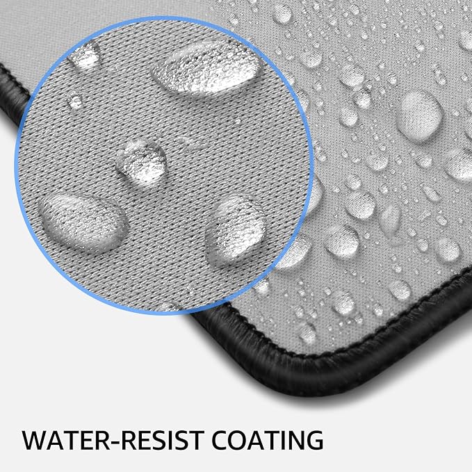 KTRIO Large Gaming Mouse Pad, Desk Mat, 31.5 x 15.7 in, Silver Grey, XXL | Smooth Micro-Weave Surface, Artistic Pattern Design, Non-Slip Rubber Base, Durable Stitched Edges, Office & Home Use - Image 5