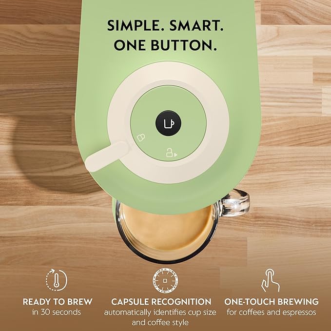 Nespresso Limited-Edition Vertuo Pop+ Coffee and Espresso Maker by Breville, Pistachio - Image 2