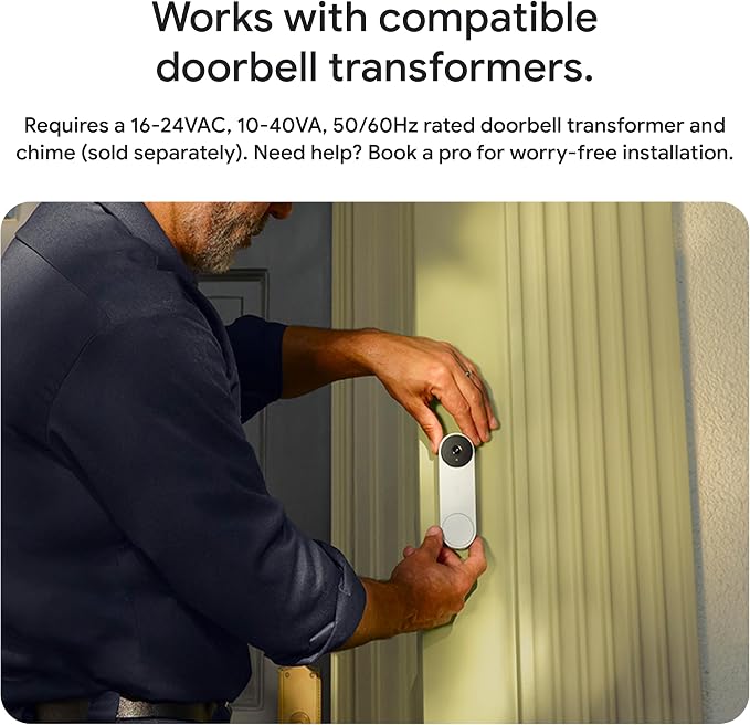 Google Nest Doorbell (Wired, 3rd Gen) - 2K Video, Live View - 2025 - Hazel | Video doorbell, 2K HDR, intelligent alerts, color night vision, 2-way audio, works with Google Home & Gemini - Image 10