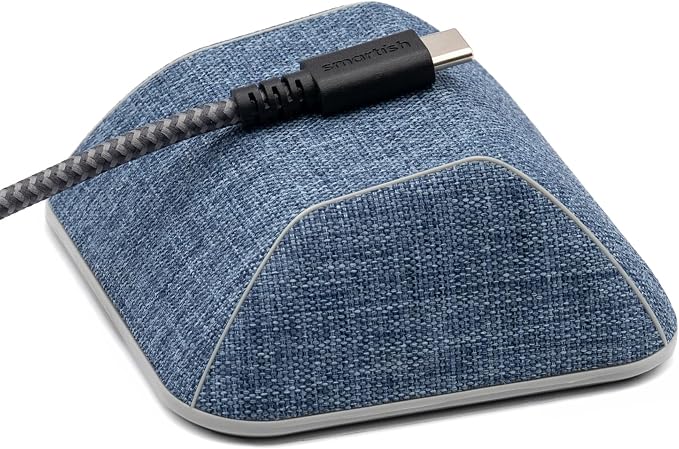 Smartish® Magnetic Cord Holder - Cable Wrangler Organizer with Magnet Clips for Charger Management on Desktop, Nightstand for USB-C + Lightning - Blue Jeanie by Unknown