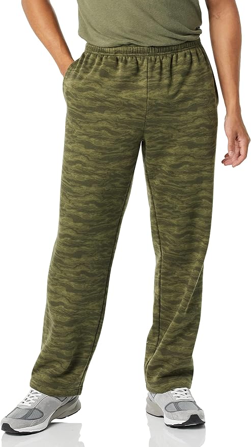 Amazon Essentials Men's Relaxed Straight Leg Fleece Open Bottom Sweatpant (Available in Big & Tall) by AmazonEssentials