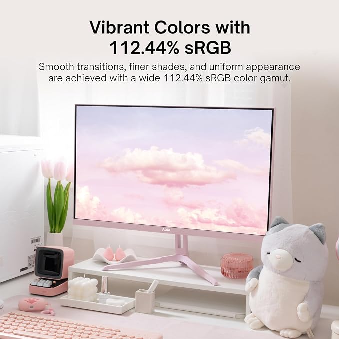 Pixio PX248 Wave Pink 24 inch 200Hz Refresh Rate FHD 1080p Resolution Fast IPS Panel 1ms GTG Response Time Built-in Speakers Gaming Monitor with Adaptive Sync - Image 6