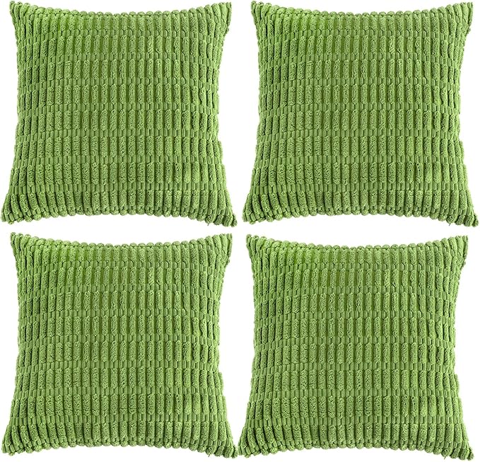 Fancy Homi 4 Packs Decorative Throw Pillow Covers for Living Room Couch Bed, Modern Farmhouse Boho Home Décor Accent Cushion Case, 26" x 26", Lime Green by Fancy+Homi