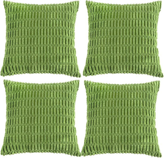 Fancy Homi 4 Packs Decorative Throw Pillow Covers for Living Room Couch Bed, Modern Farmhouse Boho Home Décor Accent Cushion Case, 22" x 22", Lime Green by Fancy+Homi