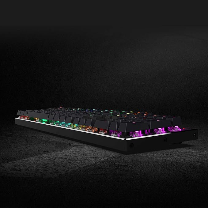 Redragon K556 Wired RGB Mechanical Gaming Keyboard, 104-Key Aluminum Board | Rock-Solid Metal Build, 20 Backlits for Immersive ESports Vibe, Hot-swap Smooth & Soft Linear Red Switch for Quiet Scene - Image 8