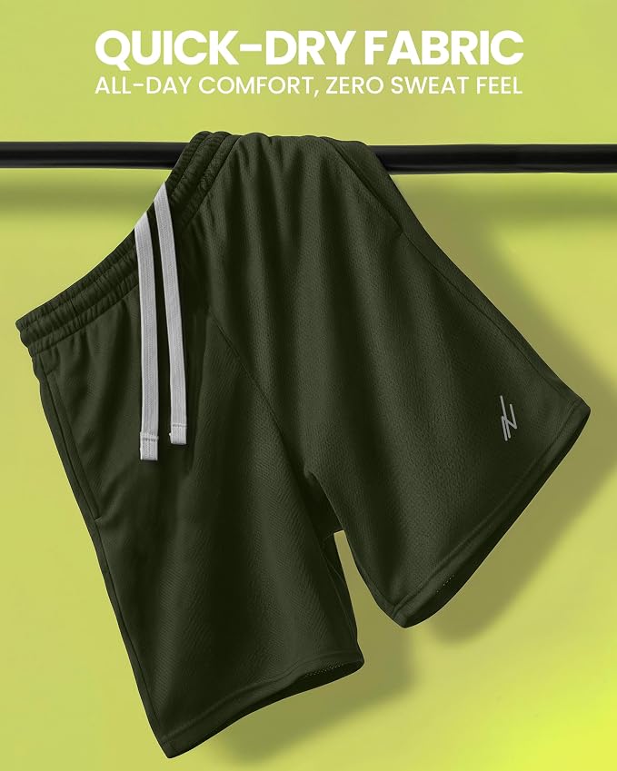 Quick Dry Knit Men's Athletic Shorts Loose-Fit Running Workout Gym Shorts - Image 5