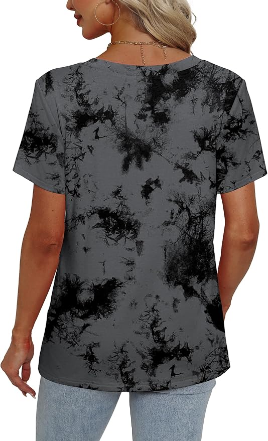 Alaroo Womens Summer Tops 2026 V Neck Short Sleeve Shirts Trendy Dressy Casual Vacation Outfits Printed - Image 4