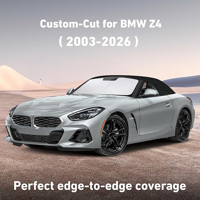 EcoNour Windshield Sunshade Compatible for BMW Z4 / M2 / M8 2003-2022 2023 2024 2025 2026, Sun Visor for Front Windshield & Window Sun Shade Cover, UV Heat Blocker & Protector, Car Accessories - Image 2