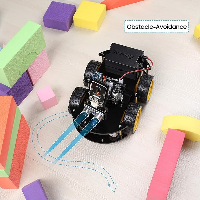 ELEGOO UNO R3 Smart Robot Car Kit V4 for Arduino Robotics for Kids Ages 8-12 12-16 STEM Science Kits Coding Gifts for 8 9 10 11 12 13 14 15 16 Year Old Boys Girls Teens Cool Engineering Building Toys | FPV Video, Line Tracking, Ultrasonic Obstacle Avoi... - Image 5