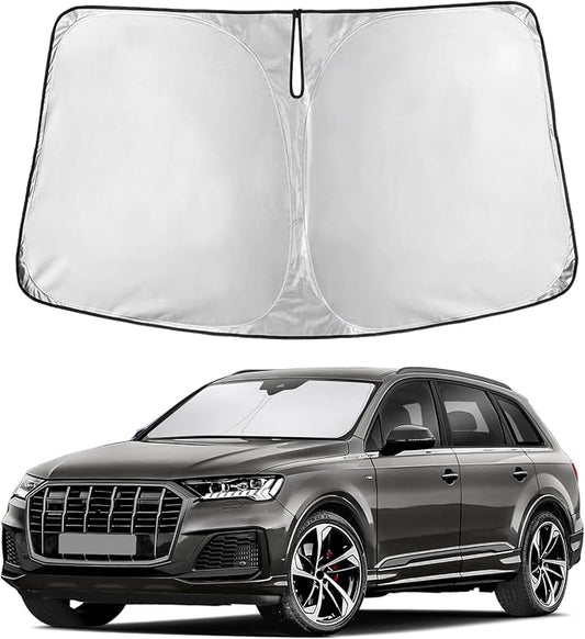 EcoNour Windshield Sunshade Compatible for Audi Q7 2016-2024 2025 2026, Sun Visor for Front Windshield & Window Sun Shade Cover, UV Heat Blocker & Protector, Car Accessories by EcoNour