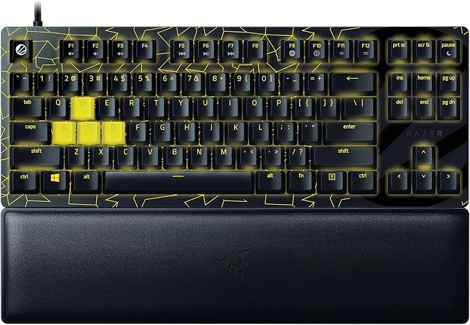 Razer Huntsman V2 TKL Gaming Keyboard: Fast Linear Optical Switches Gen2, Sound Dampeners, 8000Hz Polling Rate, Detachable Type-C Cable, UV-Coated Keycaps, Wrist Rest - ESL Edition by Unknown