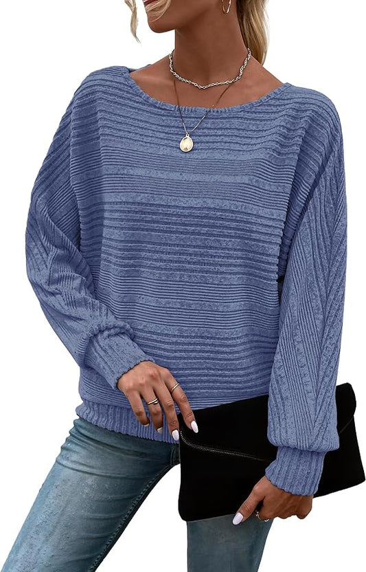 Womens Long Sleeve Shirts Crewneck Tunic Tops Pullover Sweaters Business Casual Blouses Fall Fashion 2026 by EffortlessChicRichinStory