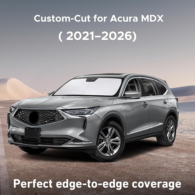 EcoNour Windshield Sunshade Compatible for Acura MDX 2021-2024 2025 2026, Sun Visor for Front Windshield & Window Sun Shade Cover, UV Heat Blocker & Protector, Car Accessories - Image 2