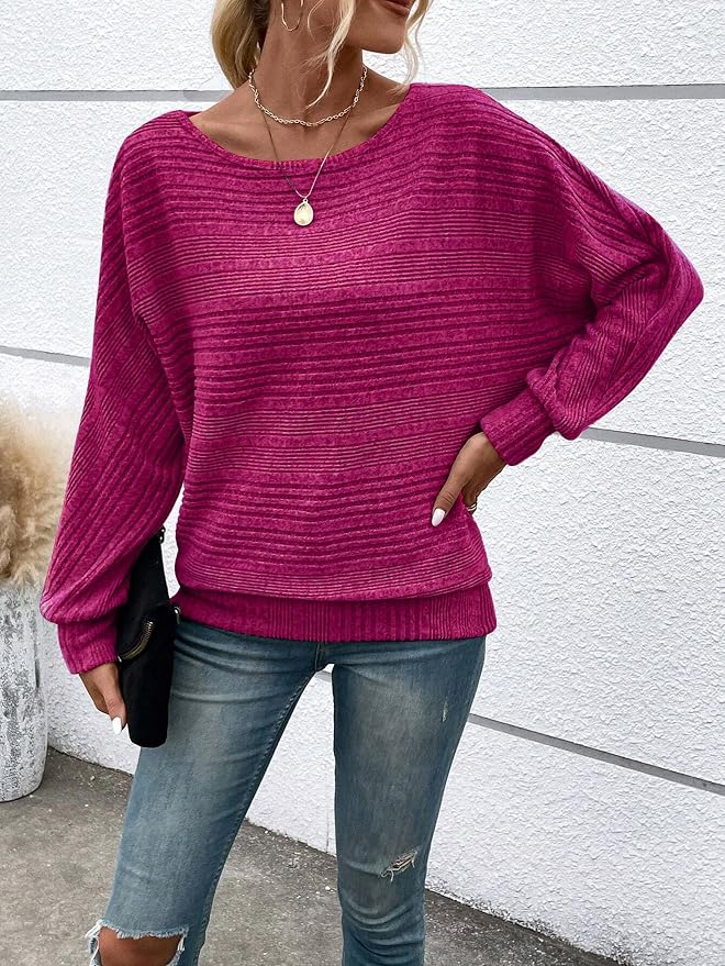 Womens Long Sleeve Shirts Crewneck Tunic Tops Pullover Sweaters Business Casual Blouses Fall Fashion 2026 - Image 4