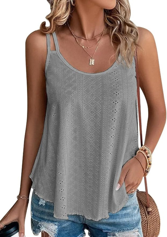 ATHMILE Women's Tank Tops Sleeveless Summer Top Spaghetti Strap Spring Shirt Loose Fit Beach Vacation 2026 Casual by ATHMILE