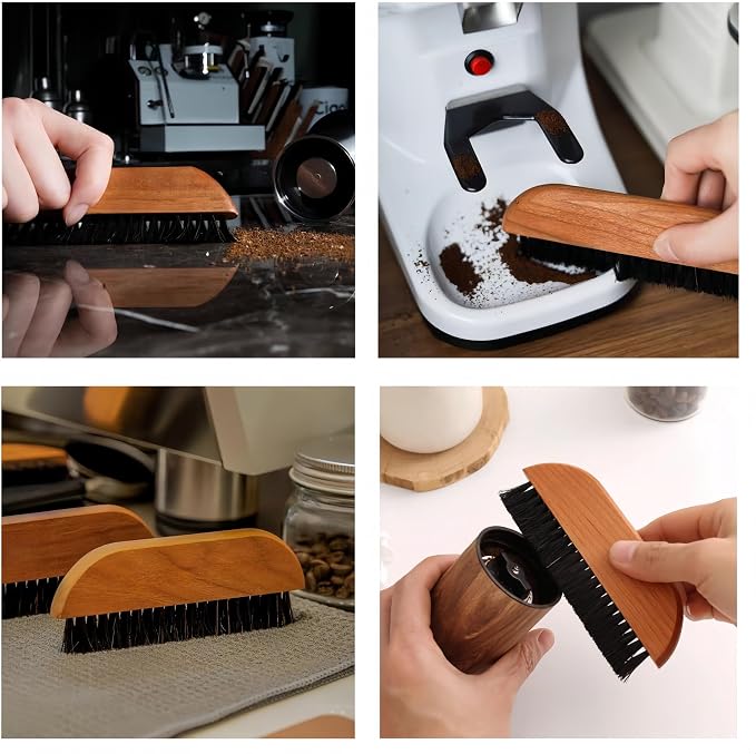 3-Piece Coffee Brush Grinder Cleaning Tool Household Cleaning Brush Set For Removing Coffee Grounds and Table Top Bar Coffee Powder - Image 5