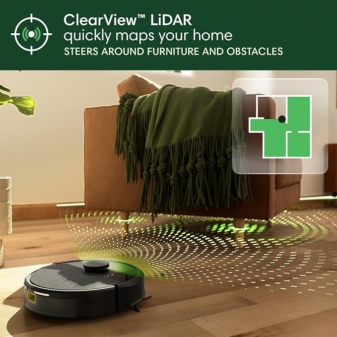 iRobot Roomba 105X Robot Vacuum, Smart LiDAR Mapping, 70X Power‑Lifting Suction, Custom Room Cleaning, App & Voice Control, Auto Recharge, Great for Homes with Pets & Kids - Image 5