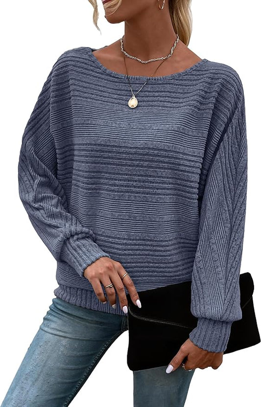 Womens Long Sleeve Shirts Crewneck Tunic Tops Pullover Sweaters Business Casual Blouses Fall Fashion 2026 by EffortlessChicRichinStory