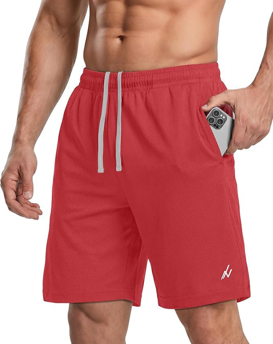 Quick Dry Knit Men's Athletic Shorts Loose-Fit Running Workout Gym Shorts by NYThreads