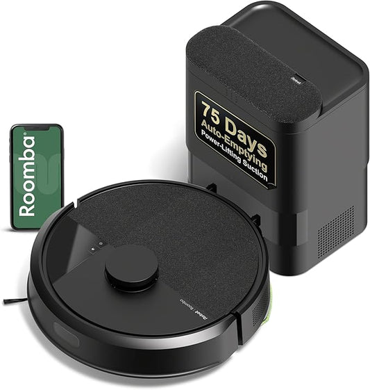 iRobot Roomba 105 Vac Robot Vacuum with AutoEmpty Dock - Self-Empties for 75 Days, Easy to use, Intense Power-Lifting Suction, LiDAR Navigation, Multi-Surface Cleaning, Cleans in Neat Rows | Autoempty Dock Up to 75 Days, Clearview Lidar Mapping, WI-FI ... by Unknown