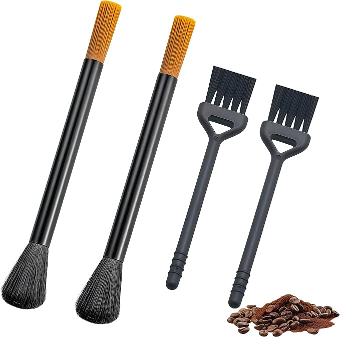4 PCS Coffee Grinder Cleaning Brush, Espresso Brush Accessories Machine Cleaning Brush for Barista and Home Kitchen by Unknown