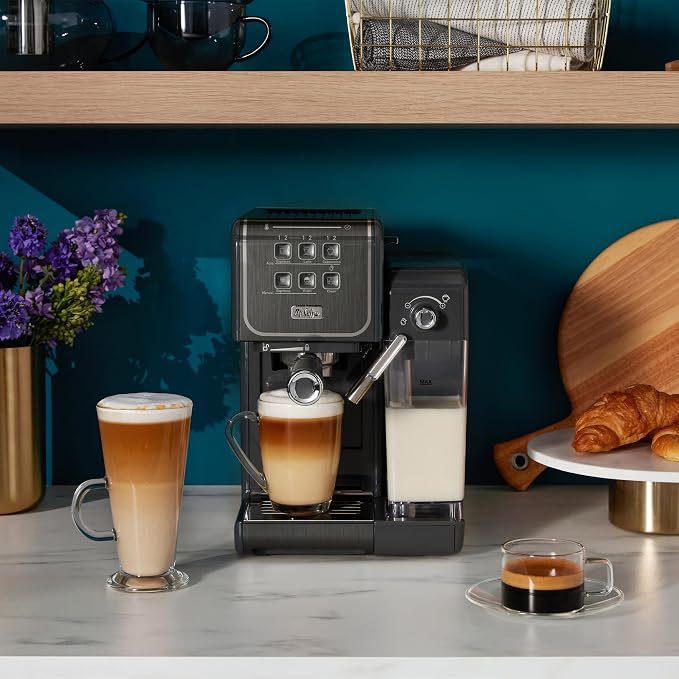 Mr. Coffee One-Touch CoffeeHouse+ Espresso, Cappuccino, and Latte Maker Home Coffee Machine with 19-Bar Italian Pump, and Milk Frother Ideal for Latte, Espresso, and Coffee Lovers - Image 6
