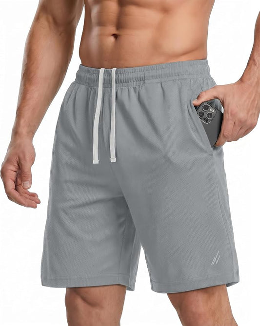Quick Dry Knit Men's Athletic Shorts Loose-Fit Running Workout Gym Shorts by NYThreads
