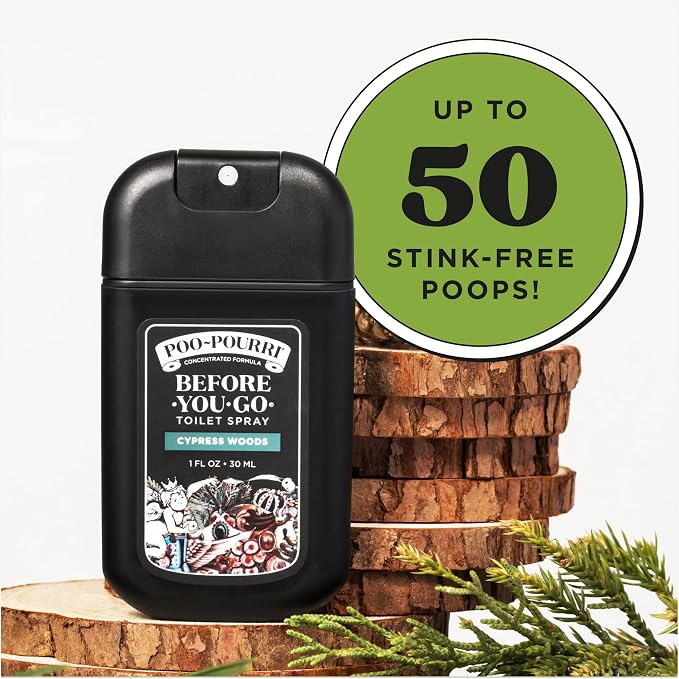 Poo-Pourri Cypress Woods Pocket Sprayer Before-You-Go Toilet Spray - Instantly Trap Bathroom Odor - Plant Based Ingredients & Essential Oils - No synthetic fragrance - Cypress, Pine, Fresh Air Scent - Image 8