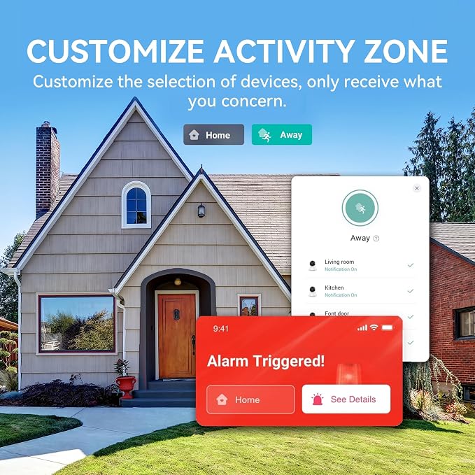 YI 2K Indoor Security Camera with Adhesive Mount, 2-Way Audio, AI Human/Vehicle/Pet Detection, Alerts, Night Vision, Wall/Window Mount, Baby/Pet Monitor, Compatible with Alexa & Google Assistant - Image 9