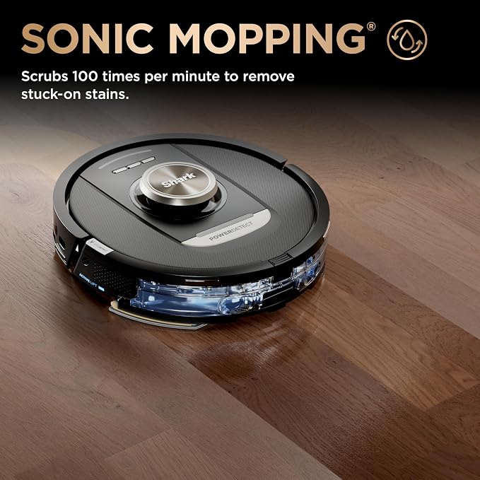 Shark Robot Vacuum & Mop Combo, PowerDetect NeverTouch Pro, Self-Emptying, Self-Refill with Self-Clean Pad Wash & Dry, 60-Day Debris Capacity, 30-Day Refill Tank, 5 Technologies, Black, AV2800ZEBK - Image 6