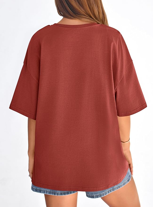 PRETTYGARDEN Womens 2026 Spring Going Out Tops Casual Short Sleeve Crewneck Loose Fit Basic Oversized T Shirts Summer Outfits - Image 6