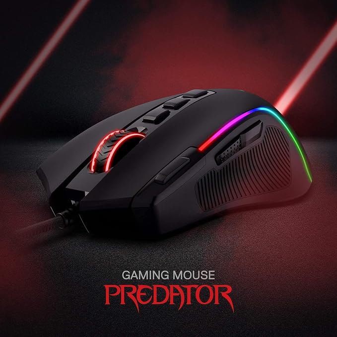 Redragon M612 Wired RGB Optical Gaming Mouse 8000 DPI Remapping Keys | Stable Lag-Free Connection, Redefine Keybinding Macro, Vibing Backlight, Ergonomic Grip Body Comfort - Image 2