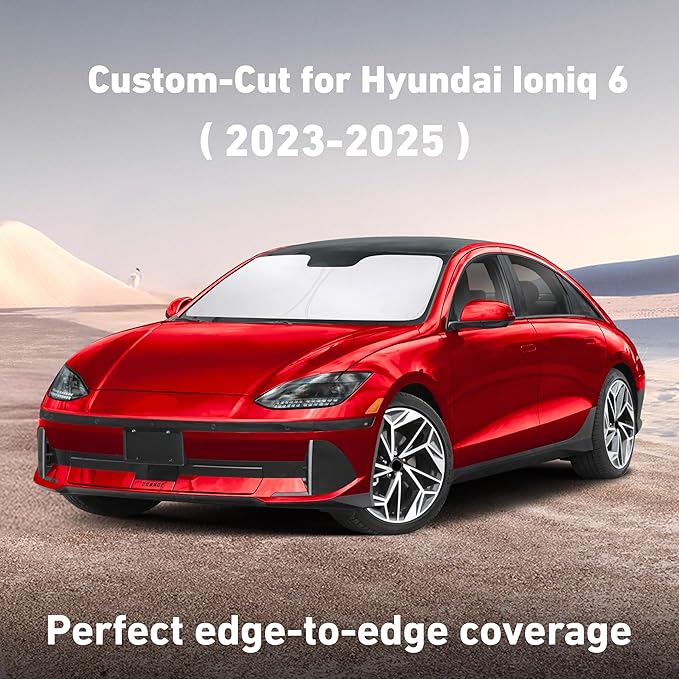 EcoNour Windshield Sunshade Compatible for Hyundai Ioniq6 2023 2024 2025, Sun Visor for Front Windshield & Window Sun Shade Cover, UV Heat Blocker & Protector, Car Accessories - Image 2