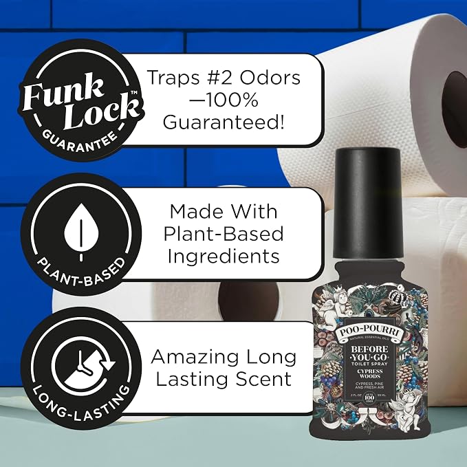 Poo-Pourri Before-You-Go Toilet Spray, Cypress Woods, 2 Fl Oz - Cypress, Pine and Fresh Air (Pack of 2) - Image 2