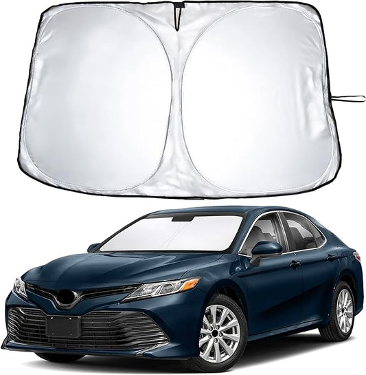 EcoNour Windshield Sunshade for Toyota Camry 2012-2015 2016 2017, LE, SE, SE Nightshade, XLE, XSE, TRD, Sun Visor for Front Windshield Sun Shade Cover, UV Heat Blocker & Protector, Car Accessories by EcoNour