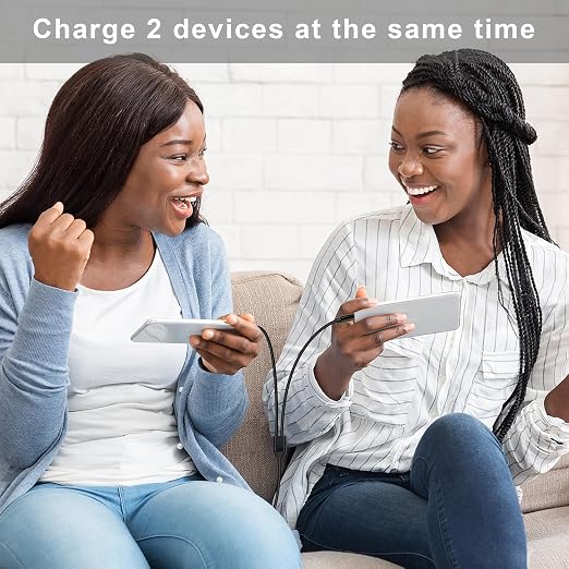 2 in 1 USB Type C Splitter Cable,USB C Male to 2 USB C Male Data Snyc and Charging Cord,USB C Multi Charging Cable for Cell Phones,Tablets and More(1.6FT/0.5M) - Image 3