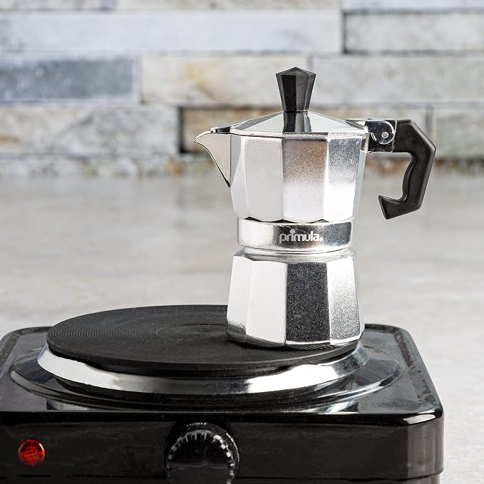Primula Classic Stovetop Espresso and Coffee Maker, Moka Pot for Italian and Cuban Café Brewing, Greca Coffee Maker, Cafeteras, 1 Espresso Cup, Silver - Image 9