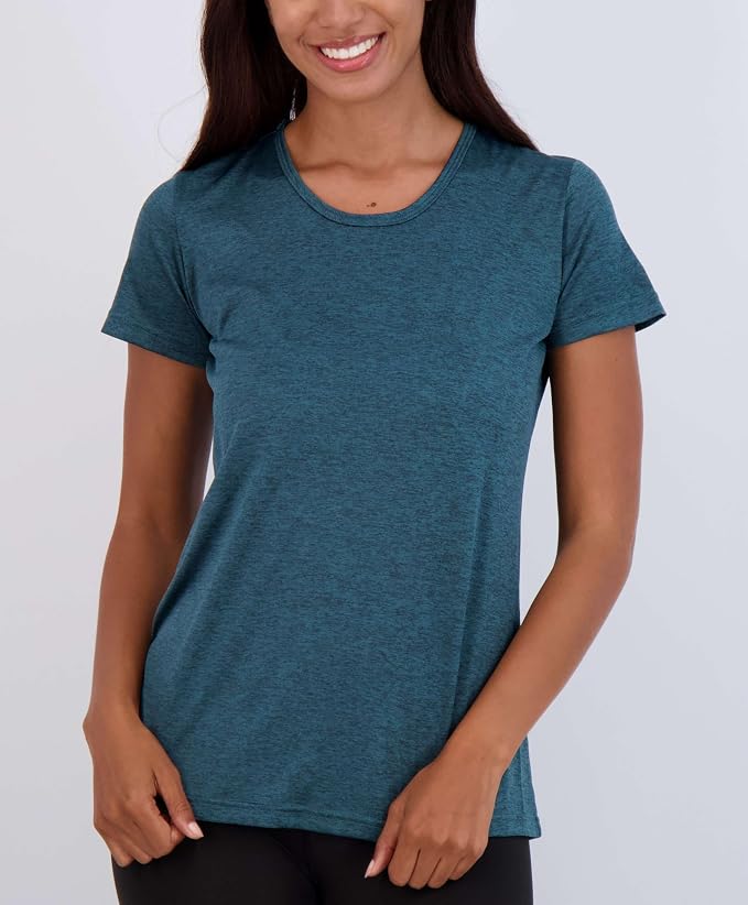 5 Pack Women's Dry Fit Short Sleeve Athletic Gym Workout Running Tops | Available in Plus Size, Exercise, Sports, Fitness, Quick Dry, Cooling, Moisture Wicking, Loose Basic Tees, Yoga, Pilates - Image 3