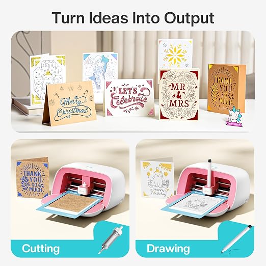 Likcut Vinyl Cutter Machine Cardstock Creator Bundle with Carrying Case & Accessories - Create a Sticker Machine, Portable Vinyl Printer for HTV, Cardstock and Creative DIY Joy - Image 2