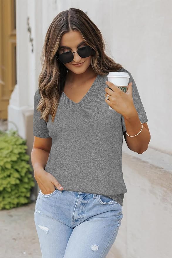 Arach&Cloz Women's Wool Blend Spring Summer Lightweight Business Casual Sweater Tops 2026 - Image 3