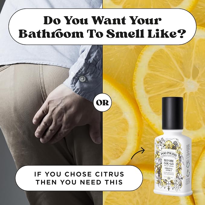 Poo-Pourri Before-You-Go Toilet Spray, Original Citrus, 4 Fl Oz, Up to 200 Uses, Bathroom Odor Deodorizer, Plant-Based with Essential Oils, for Home or Work, Lemon, Bergamot and Lemongrass Scent - Image 10