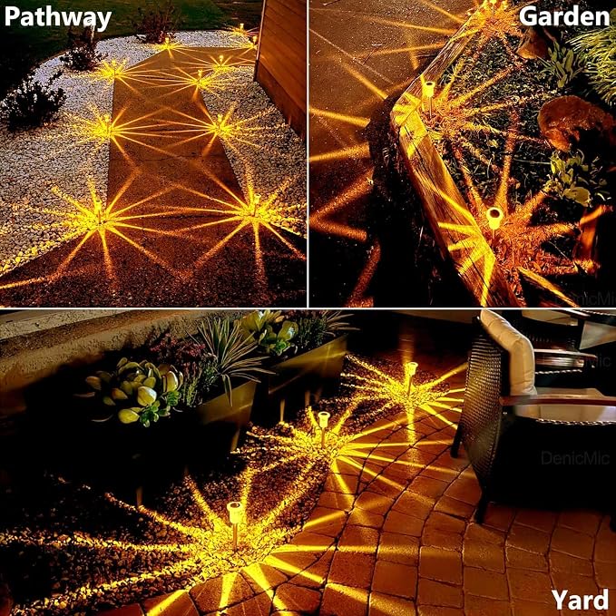 DenicMic Solar Halloween Lights Outdoor 10 Pack Fall Decorations for Home | Stake Lights for Yard Pathway Garden Walkway Driveway Patio Lawn, Auto On/Off Orange LED Autumn/Halloween Decor Waterproof - Image 6