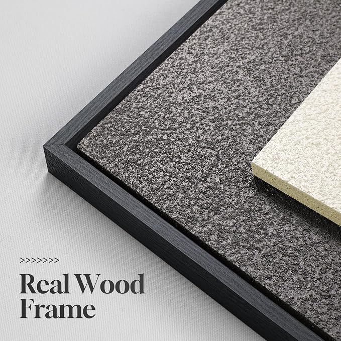 Large 3D Textured Framed Abstract Wall Art for Living Room, 3 Piece Modern Paintings Artwork for Walls, Black White Brown Geometric Sandstone Texture Pictures for Hallway Office Home Decor 24x36 In - Image 5