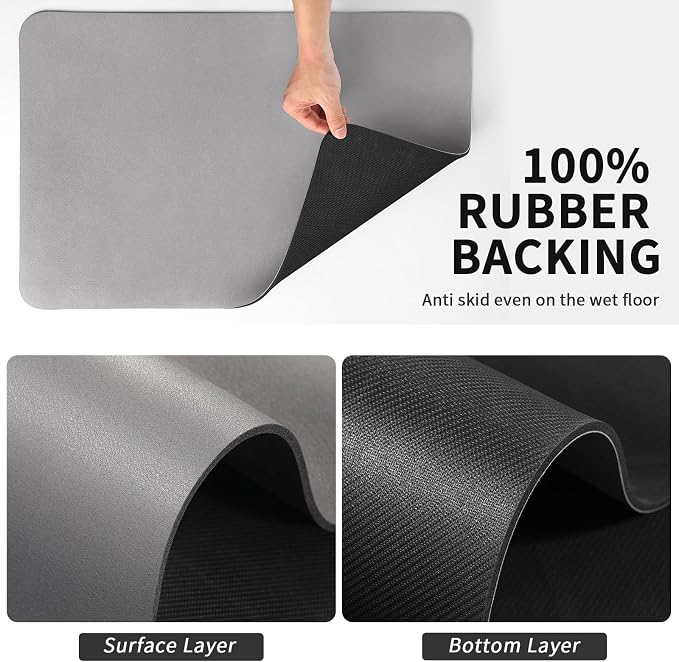 HotLive Coffee Mat - Absorbent Hide Stain Rubber Backed Dish Drying Mat for Kitchen Counter - Bar Mats for Countertops Accessories Fit Under Coffee Maker Espresso Machine - Image 6