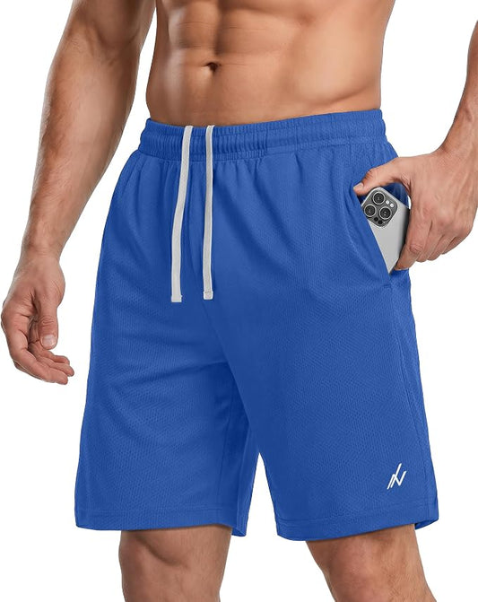 Quick Dry Knit Men's Athletic Shorts Loose-Fit Running Workout Gym Shorts by NYThreads